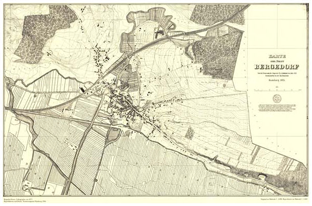 Bergedorf-Karte von 1875 