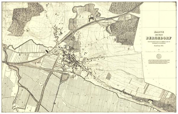 Bergedorf-Karte von 1875