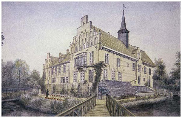 Bergedorfer Schloss - Historische Zeichnung von 1868