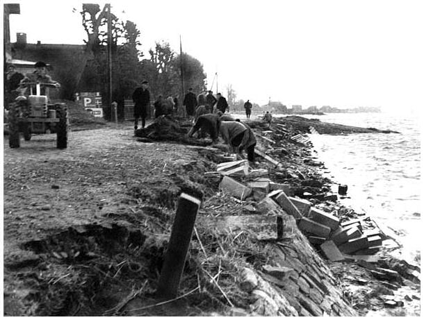 Sturmflut 1962 - Hochwasserschäden in Bergedorf